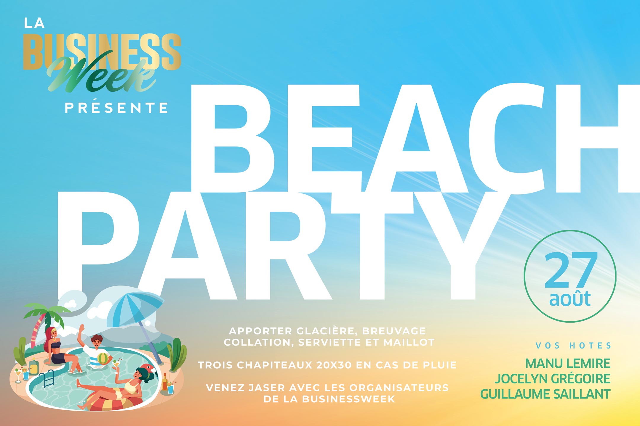 beach party pour la business week